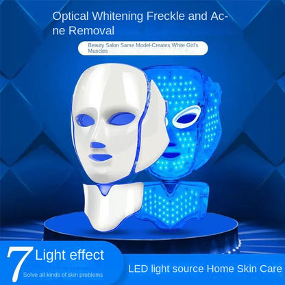 Dispositivo LED Fotón Rejuvenecedor | Máscara Facial y Cuello | Iluminación y Antiedad