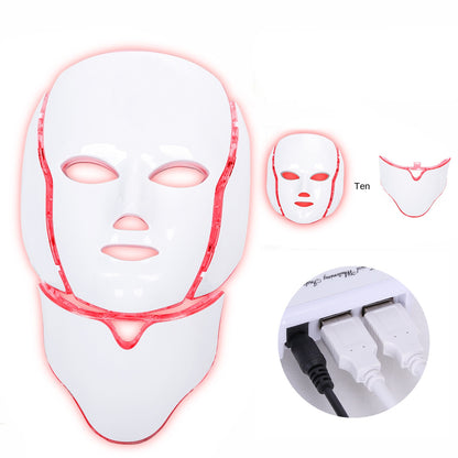 Dispositivo LED Fotón Rejuvenecedor | Máscara Facial y Cuello | Iluminación y Antiedad