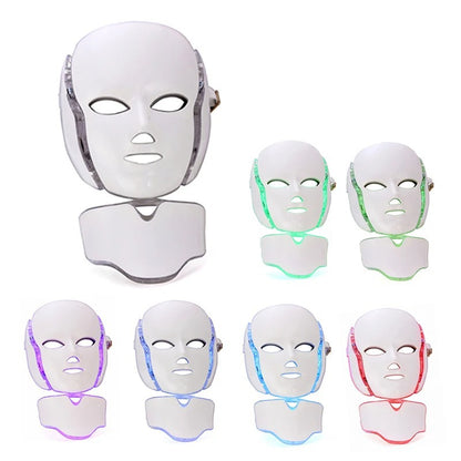 Dispositivo LED Fotón Rejuvenecedor | Máscara Facial y Cuello | Iluminación y Antiedad